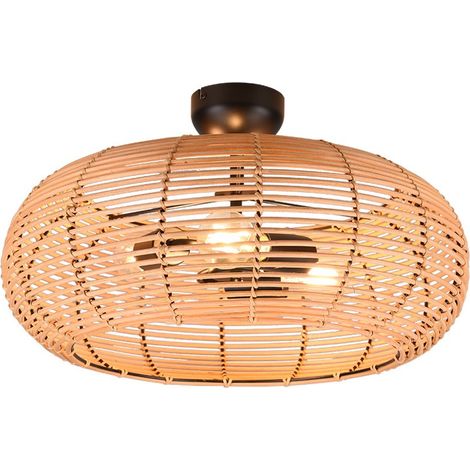 Trio Leuchten Plafonnier rotin Naturel (1/5)