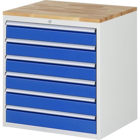 Armoire à tiroirs en hêtre Rau, 6 x tiroirs-XL, 6x120mm (1/5)