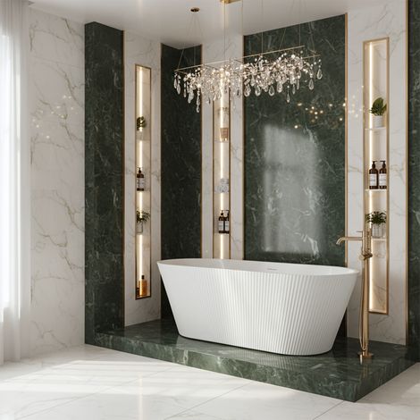 VASCA DA BAGNO FREESTANDING REA OFELIA WHITE 170