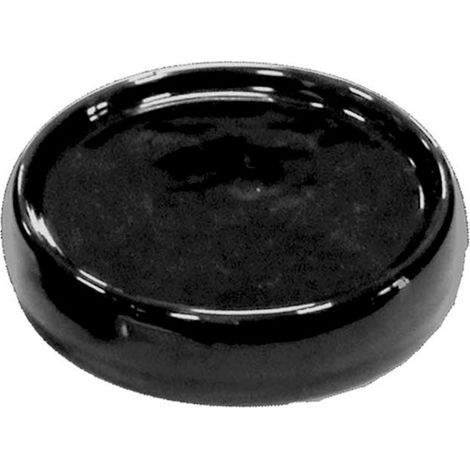 Porte Savon en Céramique "Bullea" 10cm Noir (1/3)