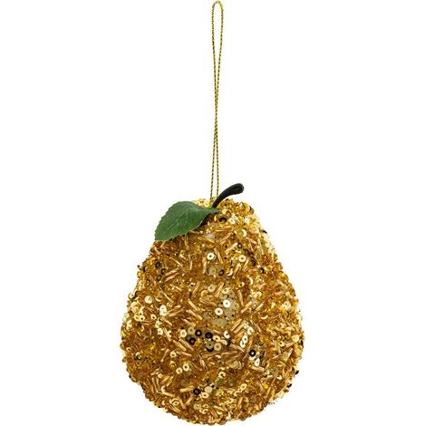 Sdn plf pera paillettes oro 9cm - Feeric lights & christmas