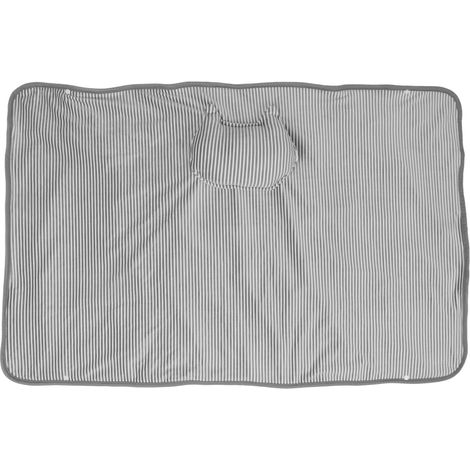 Couverture chauffante grise motif chat, lavable, double face velours, alimentation USB, chauffage électrique pour bureau. (1/5)