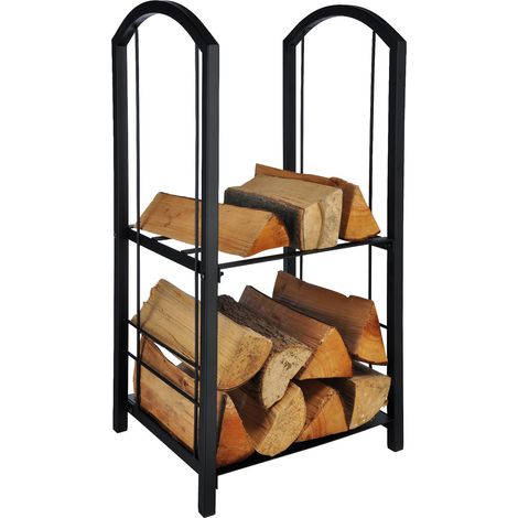 Kaminholzhalter 76cm - Metall Kamin Holz Halter Feuerholz Brennholz Regal Ablage