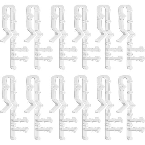 Clips de fixation pour stores en plastique, design invisible, installation facile, transparents (1/5)