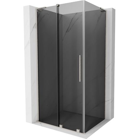 Mexen Velar L cabina doccia scorrevole 100 x 70 cm, grafite, nichel spazzolato - 871-100-070-43-97 (1/5)