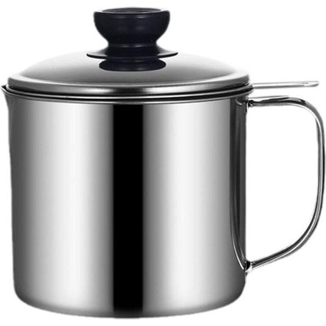 Filtre À Huile - Réservoir En Acier Inoxydable 304 - Pour Filtrage Et Stockage D'huile De Friture - Capacité 1,3 L - Usage Cuisine Professionnelle Ou Domestique (1/5)