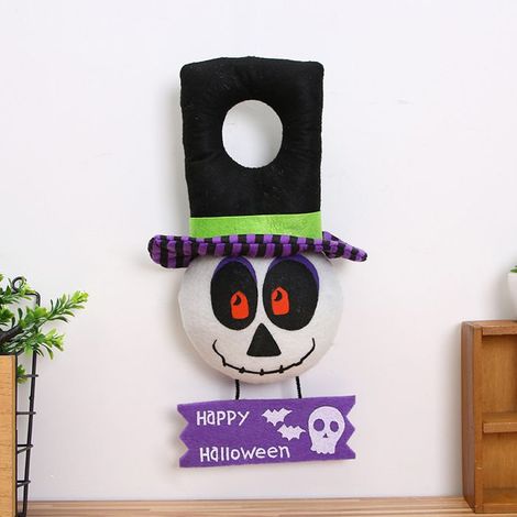 Décoration de porte - Halloween - Style aléatoire - Couleur orange - Non toxique et durable (1/5)