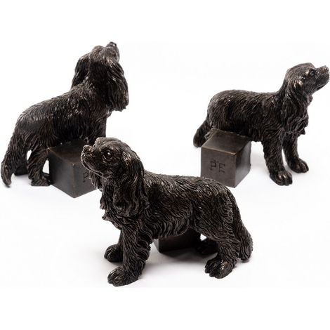 Cavalier King Charles Spaniel Plant Pot Feet - Set of 3 - L6 x W9.5 x H9 cm