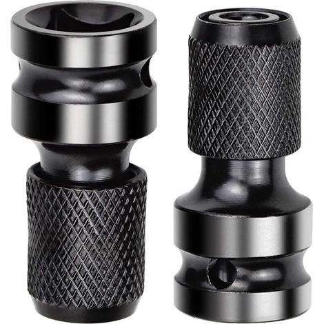 2 Pièces Adaptateurs de Douille 1/2" Carré à 1/4" Adaptateur Impact Cle a Choc Convertisseur de Libération Rapide pour Clé à Cliquet Impact et Porte-embout de Tournevis (1/4)