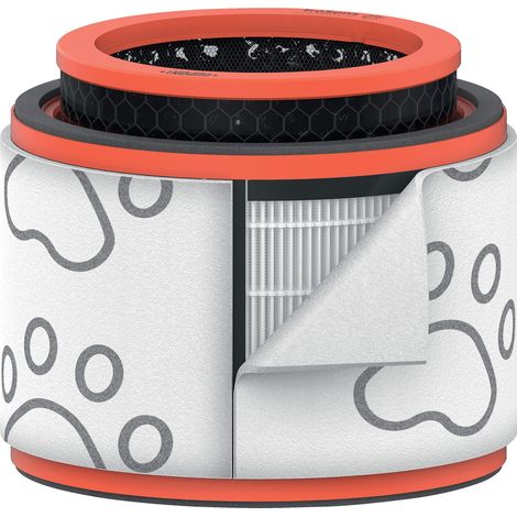 Leitz TruSens Filtro a Tamburo 3-in-1 per Purificatore d'Aria Z-2000/Z-25000, 1 x Prefiltro Lavabile, 1 x Filtro HEPA e 1 x Filtro ai Carboni Attivi, Cattura COV, Odori e Peli di Animali Domestici (1/4)