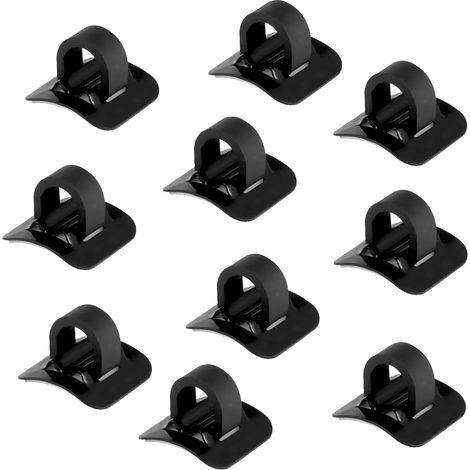 Pair 10 Stück Kabelführung Clips für Fahrrad - Universelle Kabelhalter für Mountainbike, E-Bike, Falträder - Rotierend, Klemmend, Hitzebeständig