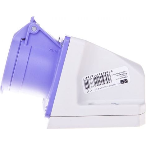 Enchufe fijo 16A 3P 20-25V morado IP44 163V