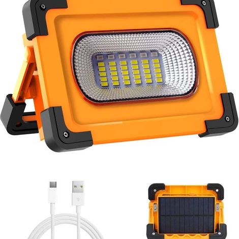 Projecteur LED rechargeable magnétique solaire sans fil 60 W USB (1/5)