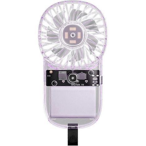 Mini ventilateur portable vert avec vitesse réglable et batterie de 1200 mAh (1/5)