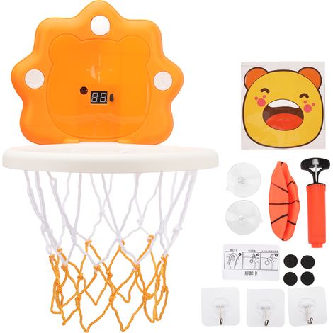 Panier de basket pour tout-petits pliable, set de basket sans perçage avec marqueur lumineux (1/5)
