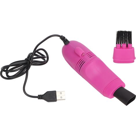 Nettoyeur Clavier Mini USB Aspirateur Portable pour Ordinateur Art Ongles Rouge Rose (1/5)