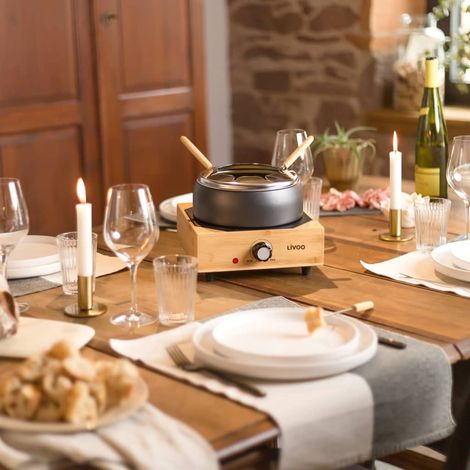 Appareil a fondue électrique - LIVOO - DOC287 - 800W - 2L - 8 personnes - Thermostat ajustable - Caquelon antiadhésif sans PFA (1/5)