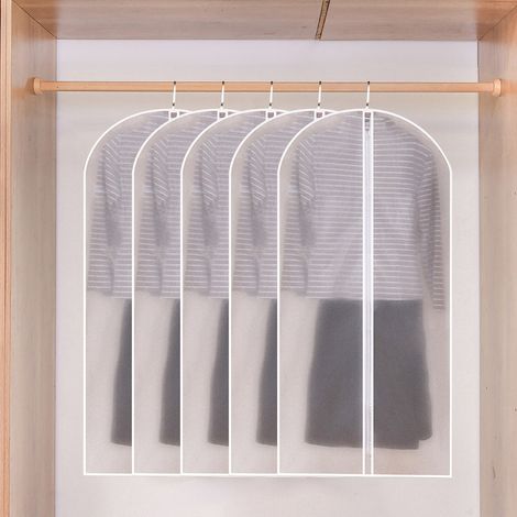 Bolsas transparentes para guardar ropa, 60x120cm - Paquete de 5, con cremallera, PEVA resistente para armario. (1/5)