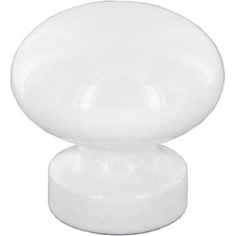 25 x POMOLO IN LEGNO LACCATO D 25 MM 101/D BIANCO