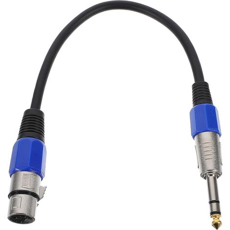 Lot de 2 câbles adaptateurs XLR vers jack 6,35 mm (mâle/femelle) pour conversion audio.-37.00X2.50X2.50CM (1/4)