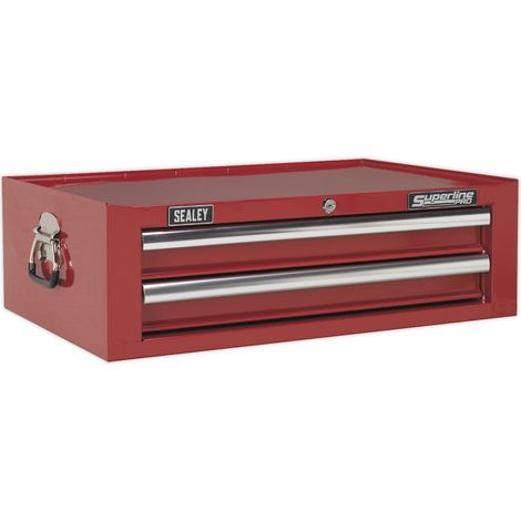 Sealey Mid-Box 2 Drawer with Ball-Bearing Slides - Red AP26029T