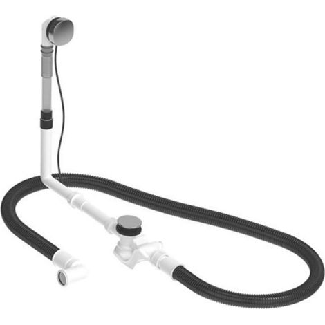 Duravit - Sistema di scarico e tropopieno per vasca da bagno, bowden, cromo 792208000001000 (1/2)