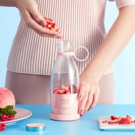 Mixeur portable, convient pour mini blender manuel pour presser fruits et légumes, extracteur de jus multifonction (1/4)