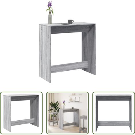 Holzwerkstoff - Bartisch Grau Sonoma 102x50x103,5 cm Holzwerkstoff (1/5)