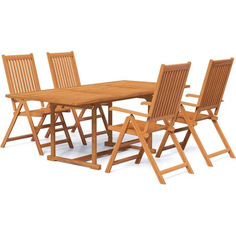 Maison Exclusive - Set Mobili da Pranzo da Giardino 5 pz Legno Massello di Acacia 150-200 cm (1/5)