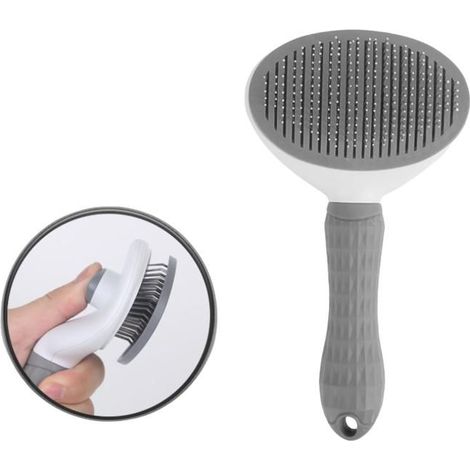 Brosse Chat Brosse Chien, Doux pour la Peau Brosse pour Chat,Manche en Brosse Chat Poil Long,Facile Nettoyer Peigne Chat Toilettage (1/5)