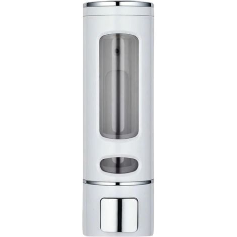 Wall Mounted Soap Dispenser Soap Dispenser Bathroom Dispensador 400ml Wall Mount Washing Lotion Soap Shampoo Hand Sanitizer Dispenser for The Bathroom(White) (1/4)