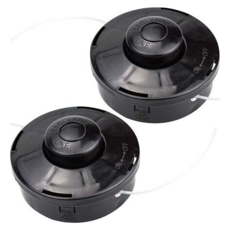 Set of 2 Universal Brushcutter Heads, A6481 Nylon Replacement Spool for Trimmer Brushcutter Cutting Head M10 X 1.25 for Petrol Brushcutters,