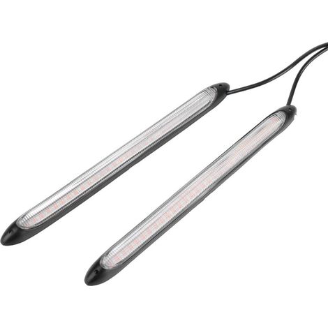 Striscia luminosa a LED da 2 pezzi, luce di marcia diurna ad alta luminosità, bicolore, universale per auto A (1/4)