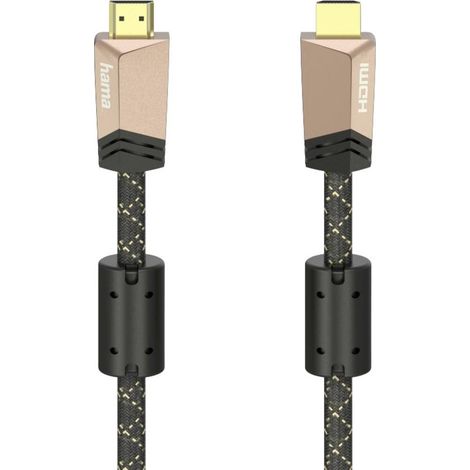 Câble HDMI® Hama Premium avec connexion Ethernet - Connexion Ferriet Metal 0,75 M (1/4)