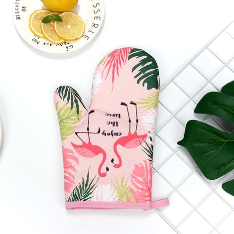 Gants de cuisson épais et résistants aux chocs Flamingo, tapis isolants pour four et micro-ondes, accessoires de cuisine (1/5)