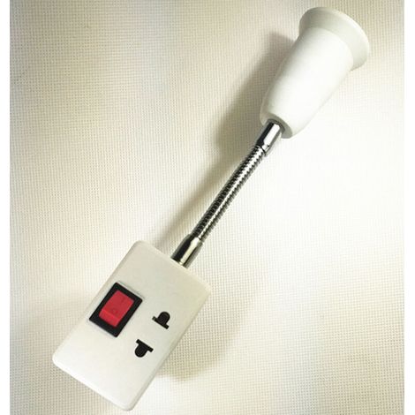 Douille E27 avec Interrupteur 360 Degrés Réglable E27 Adaptateur de Lampe Prise Murale Support Lampe Douille E27 sans Ampoule pour Bureau Chambre Cuisine Lampe de Lecture au Lit (1/3)