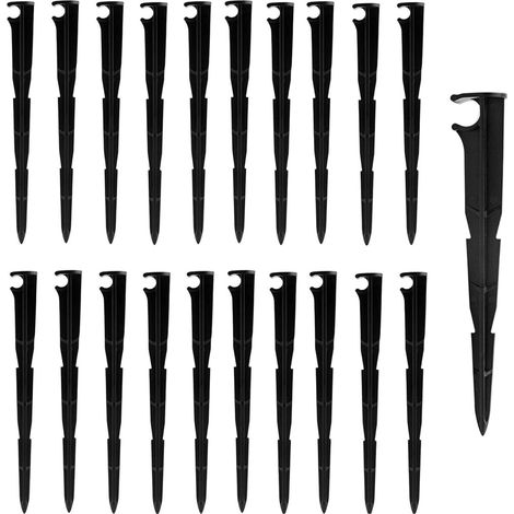 50 Pieces Irrigation Drip Bracket, Pipe Holder Tube 4/7 mm Gardens, Vegetable Gardens, Flowers, Planting Tools Watering System Lawn Garden Supplies (Black, Thickened) (1/5)
