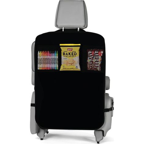 Organizador para coche infantil, protector impermeable para asiento de coche infantil con 3 bolsillos de almacenamiento, protector de asiento trasero 6848cm (1/5)