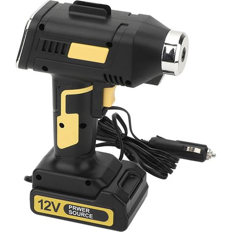 Kit de gonflage de pneus de voiture avec compresseur d'air, câble de chargement USB, embout de gonflage et lampe LED de gonflage rapide (1/5)