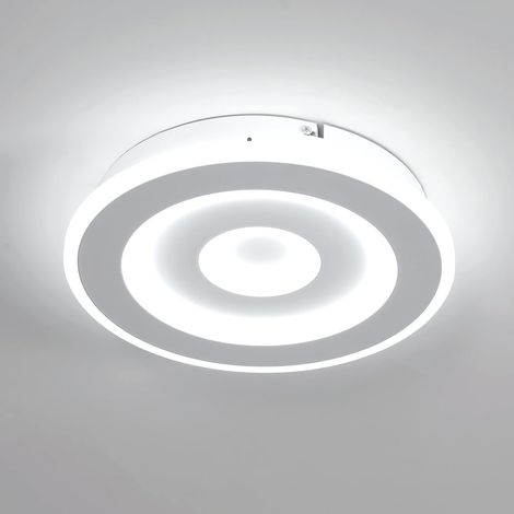 Goeco Plafoniera LED Rotonda Moderna 28W 28 cm – Bianca – Luce Bianca Fredda 6500K per Camera da Letto Soggiorno Corridoio (1/5)