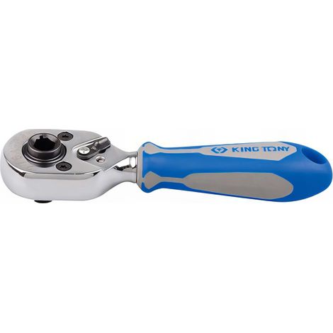 Mini-clé à cliquet 1/4'' 180 mm 72 dents, porte-embout chromé - KY276A-04G (1/5)