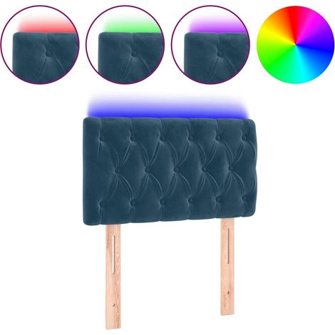 Maison Exclusive - Testiera a LED Blu Scuro 80x7x78/88 cm in Velluto