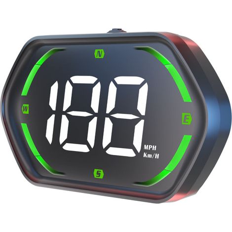 G22 Affichage Tête Haute HUD Universel Sans Fil - Moniteur de Vitesse avec GPS et北斗 Double Modules, Alerte de Dépassement, Compatible avec Tous Véhicules 12V-Alovez