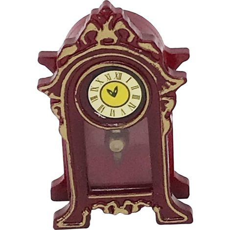 Miniatur-Pendeluhr, Retro-Tischdekoration, Accessoire für Minihäuser