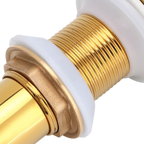 [Bonde de Salle de Bain] [Bonde Anti-Reflux sans Overflow] Drain Stopper Sans Trou Filtre Anti-Bouchon Robinet Lavabo Évier Cuisson Plaqué Doré Doré Poli Étanche Silicone Acier Inoxydable Brass 6cm/2. (1/5)