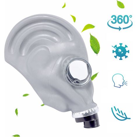 Maschera facciale industriale in gomma con sistema di filtraggio autoadescante per la protezione contro la verniciatura a spruzzo (1 maschera) (1/2)