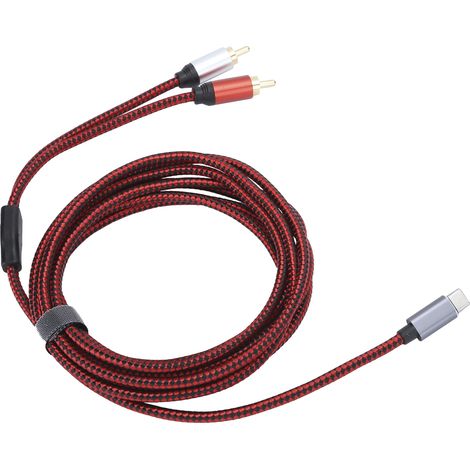 m langes, vergoldetes USB-C-auf-Cinch-Audiokabel für Smartphone, PC und Tablet (1/5)