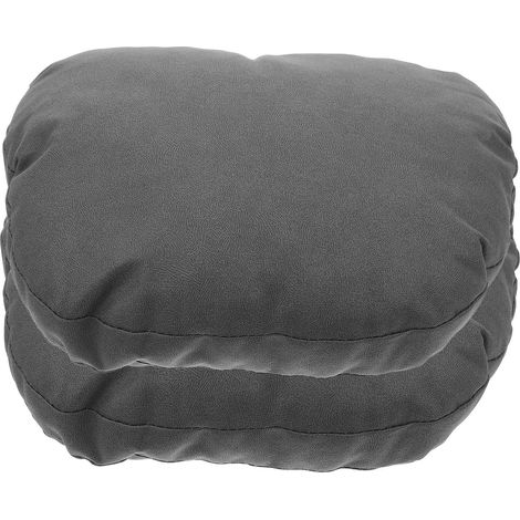 Lot de 2 Coussins de Soutien pour Appui-Tête de Voiture en Tissu Suédé et Coton, Oreillers Doux pour Nuque avec Haute Élasticité, Confort en Voiture et Train (1/5)