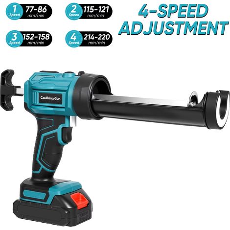 Pistolet calfeutrage verre – 4 vitesses – Sans fil – Portes/fenêtres – Makita 18V – Nu – Bleu (1/5)