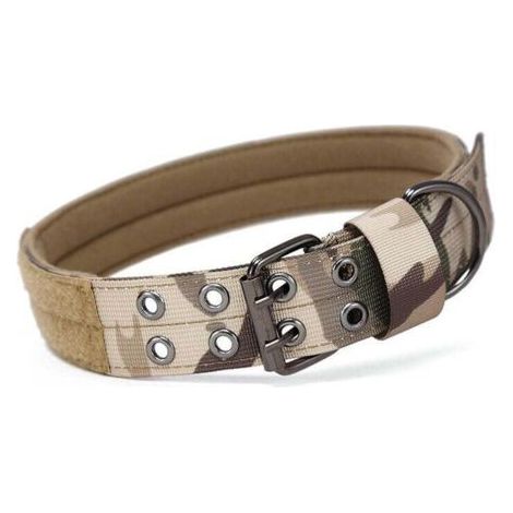 QORVA-1 collier tactique en nylon pour chien de grande et moyenne taille, taille réglable, laisse pour chien
